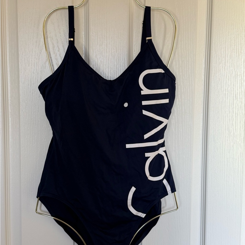 Calvin Klein Black One Piece Swimsuit Sleek Design